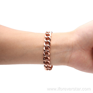 Brass 925 Silver Link Chain Bracelet for Women